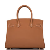 Hermes Birkin 30 Gold Togo Gold Hardware