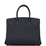 Hermes Birkin 30 Bleu Nuit Togo Gold Hardware