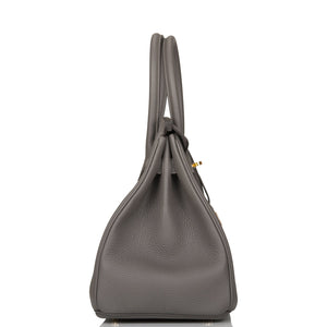 Hermes Birkin 30 Etain Togo Gold Hardware