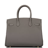 Hermes Birkin 30 Etain Togo Gold Hardware