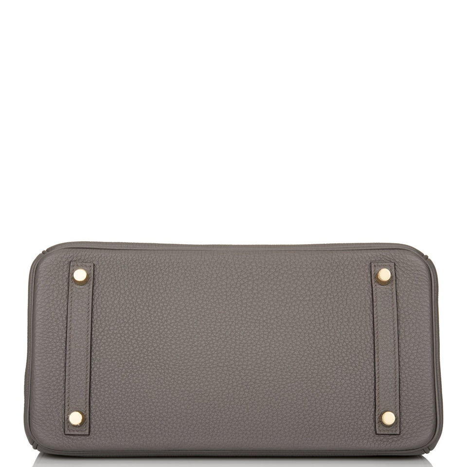 Hermes Birkin 30 Etain Togo Gold Hardware