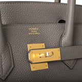 Hermes Birkin 30 Etain Togo Gold Hardware