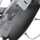 Hermes Birkin Sellier 25 Black Epsom Palladium Hardware