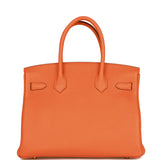 Hermes Birkin 30 Orange Clemence Gold Hardware