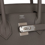 Hermes Birkin 30 Etain Togo Palladium Hardware