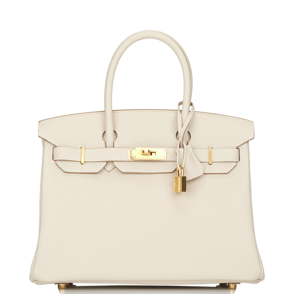 Hermes Birkin 30 Craie Togo Gold Hardware
