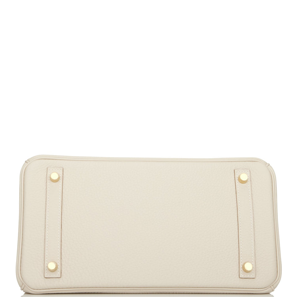 Hermes Birkin 30 Craie Togo Gold Hardware