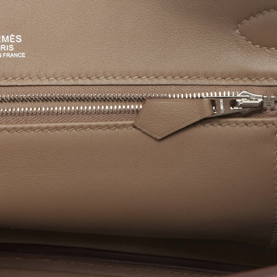 Hermes Birkin 30 Gris Caillou Grizzly and Swift Palladium Hardware