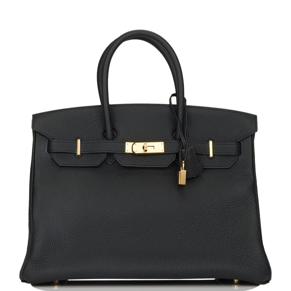 Hermes Birkin 35 Black Togo Gold Hardware