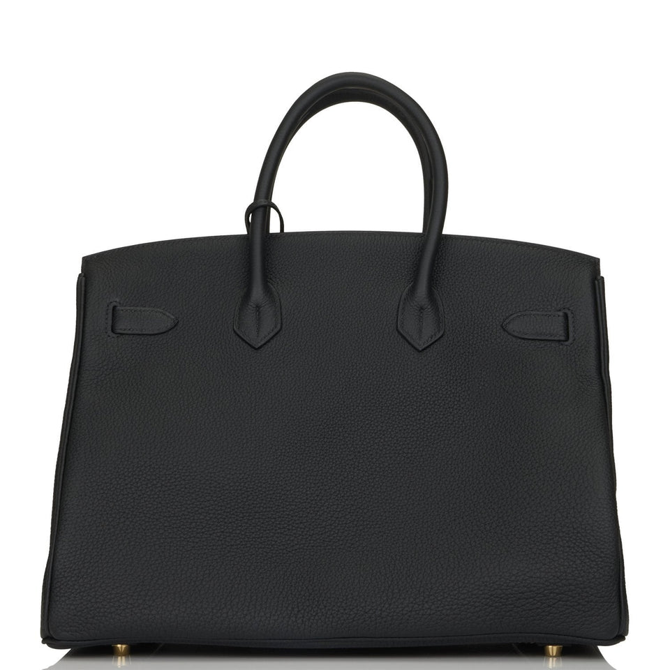 Hermes Birkin 35 Black Togo Gold Hardware