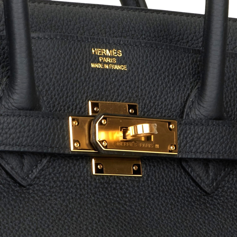 Hermes Birkin 35 Black Togo Gold Hardware