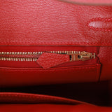 Hermes Birkin 25 Rouge Vif Togo Gold Hardware