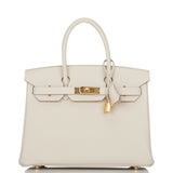 Hermes Birkin 30 Craie Togo Gold Hardware