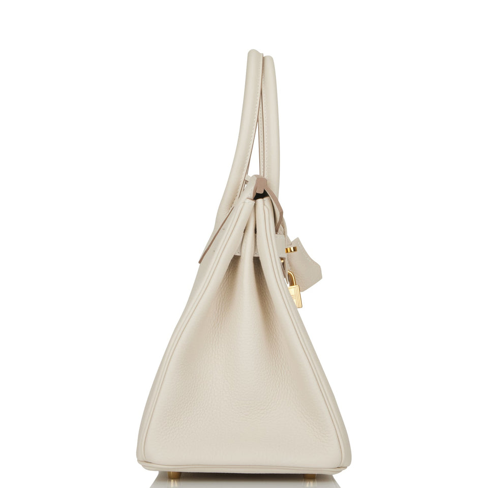 Hermes Birkin 30 Craie Togo Gold Hardware