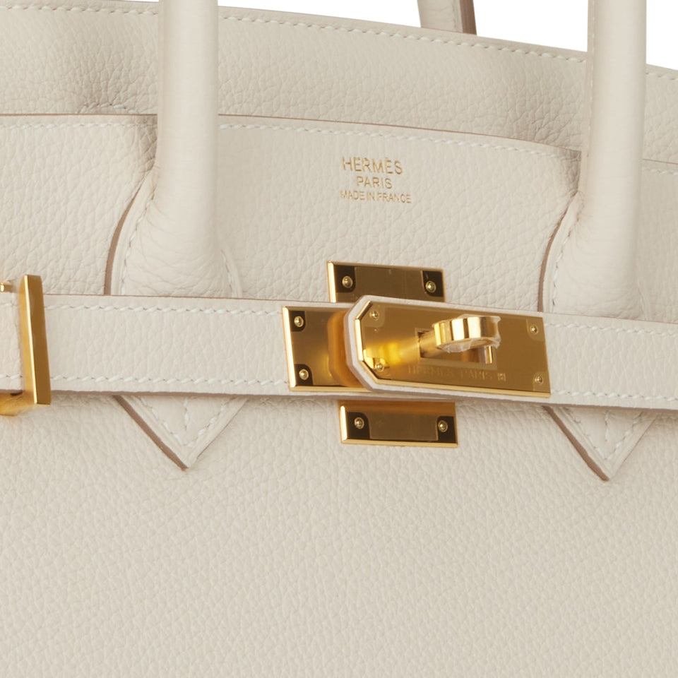 Hermes Birkin 30 Craie Togo Gold Hardware