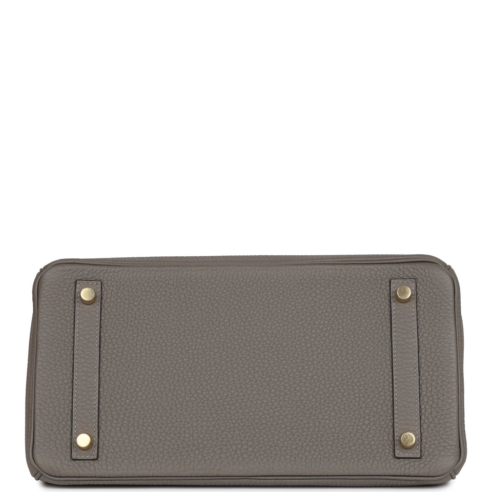 Hermes Birkin 30 Gris Meyer Togo Gold Hardware