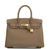 Hermes Birkin 30 Etoupe Togo Gold Hardware
