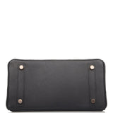 Hermes Birkin 25 Black Ostrich Rose Gold Hardware