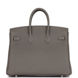 Hermes Birkin 25 Gris Meyer Togo Palladium Hardware