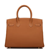 Hermes Birkin 30 Gold Togo Gold Hardware