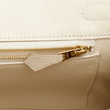 Hermes Birkin 25 Craie Togo Rose Gold Hardware