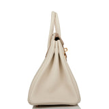 Hermes Birkin 25 Craie Togo Rose Gold Hardware