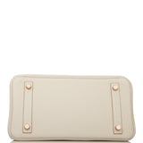 Hermes Birkin 25 Craie Togo Rose Gold Hardware