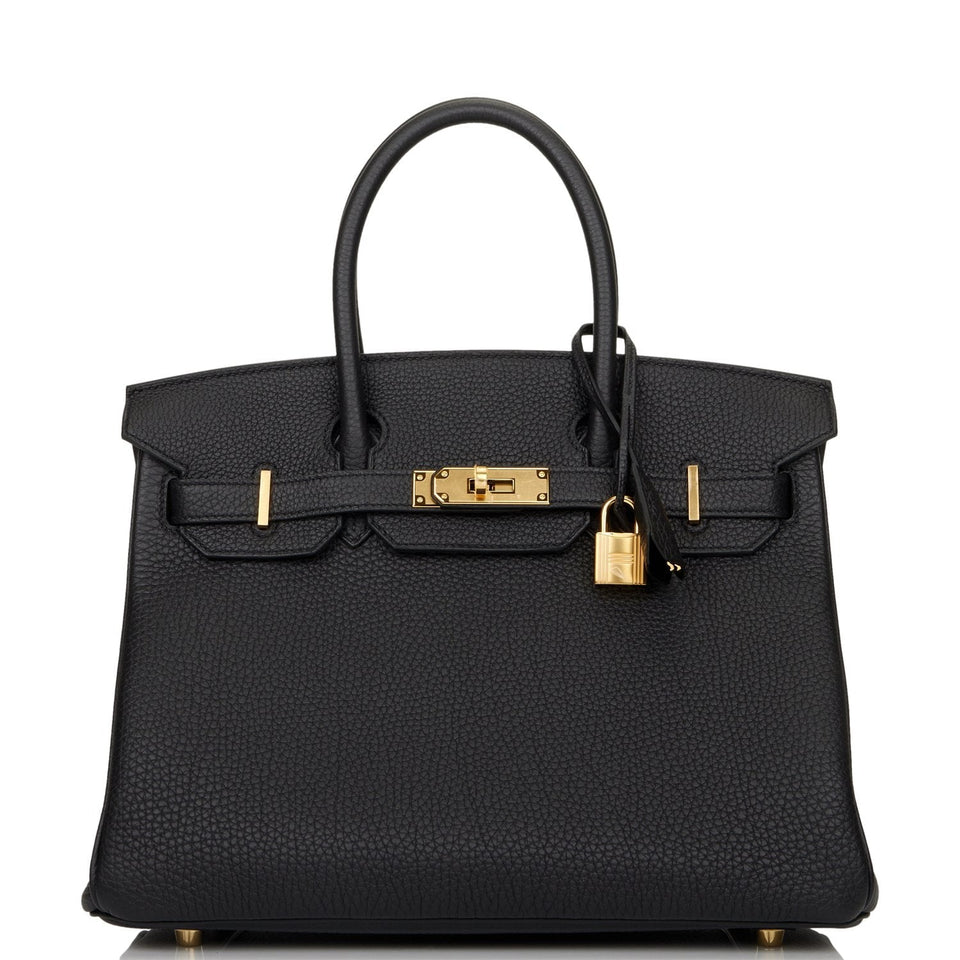 Hermes Birkin 30 Black Togo Gold Hardware