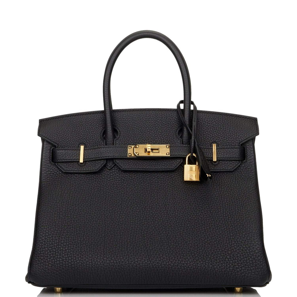 Hermes Birkin 30 Black Togo Gold Hardware