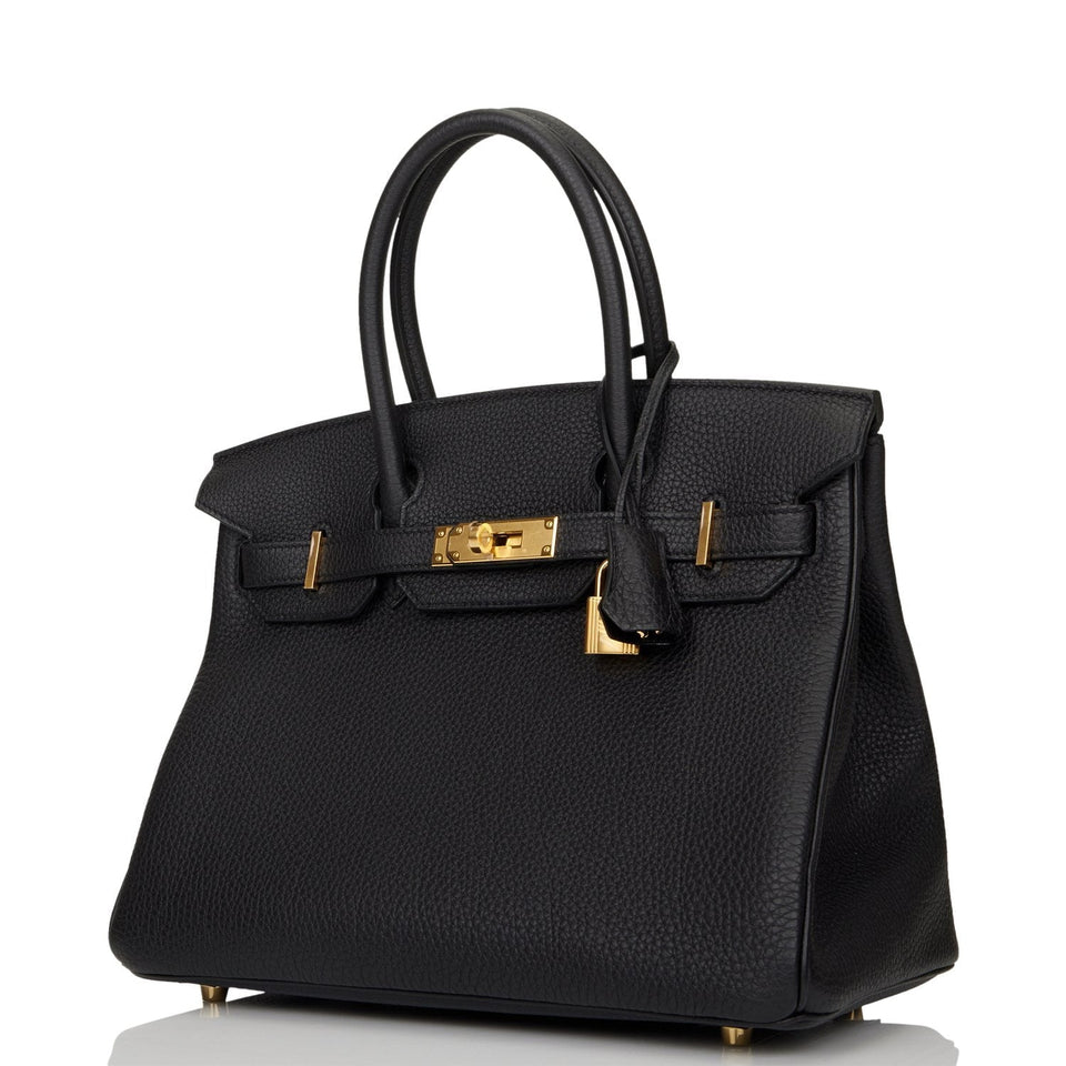 Hermes Birkin 30 Black Togo Gold Hardware