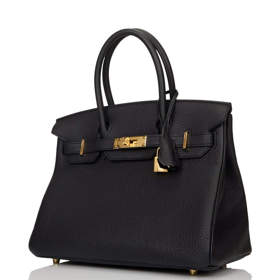 Hermes Birkin 30 Black Togo Gold Hardware