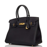 Hermes Birkin 30 Black Togo Gold Hardware