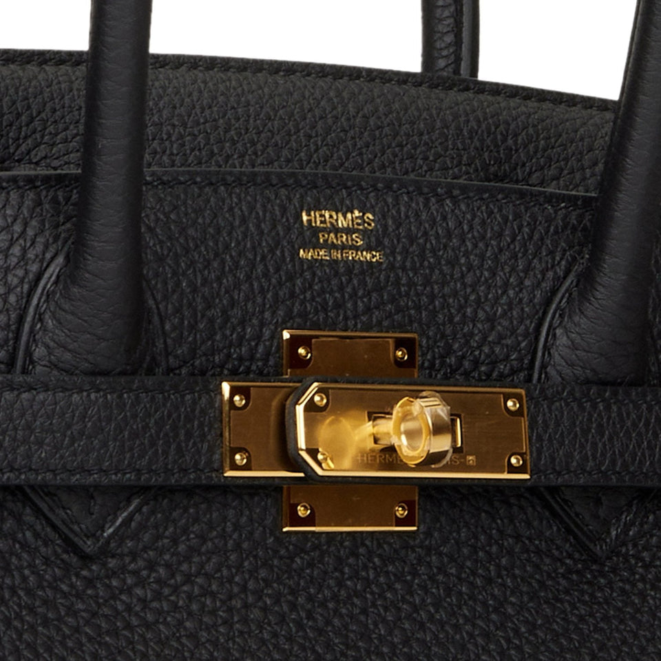 Hermes Birkin 30 Black Togo Gold Hardware