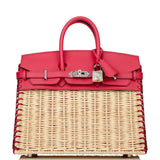 Hermes Picnic Sellier Birkin 25 Framboise Swift Palladium Hardware