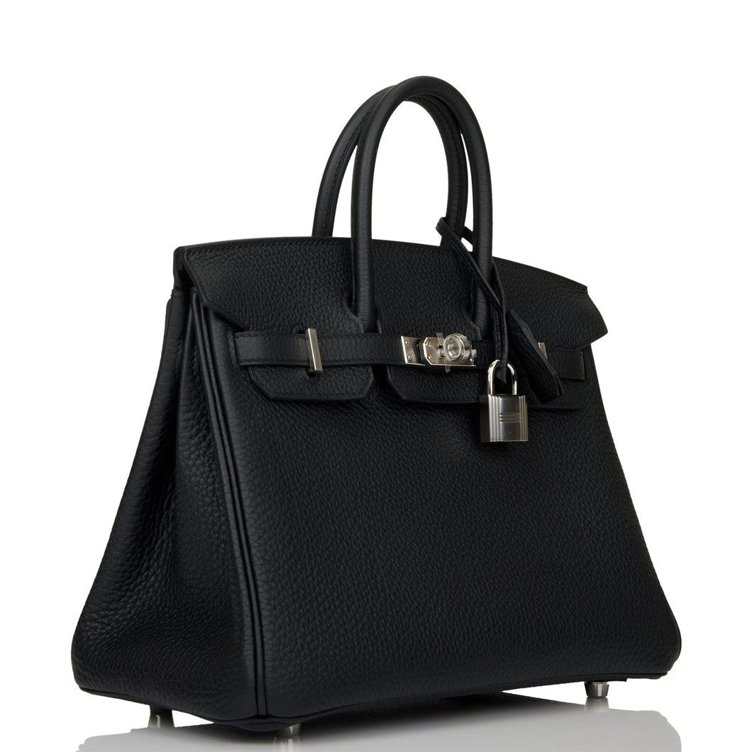 Hermes Birkin 25 Black Togo Palladium Hardware