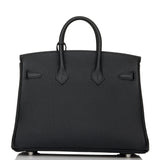 Hermes Birkin 25 Black Togo Palladium Hardware