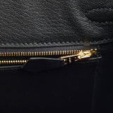 Hermes Birkin Sellier 25 Black Madame Gold Hardware