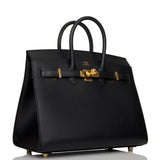 Hermes Birkin Sellier 25 Black Madame Gold Hardware