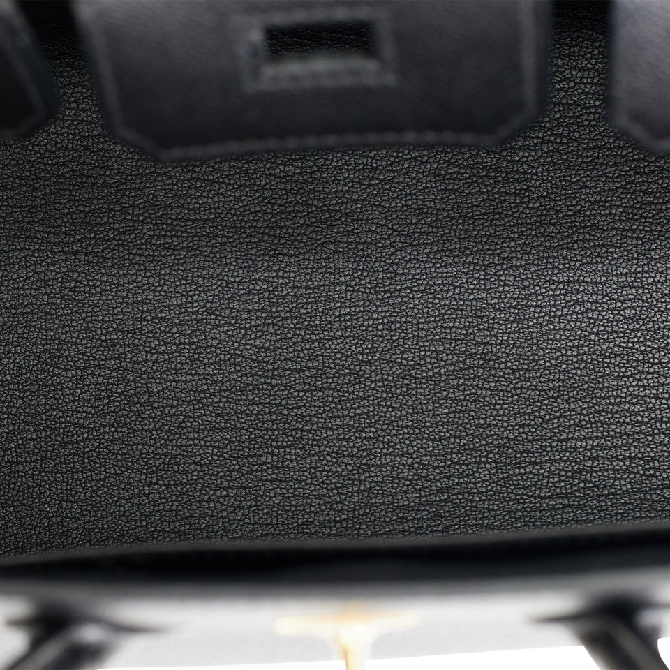 Hermes Birkin Sellier 25 Black Madame Gold Hardware