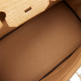 Hermes Birkin 35 Poussiere Matte Alligator Palladium Hardware