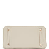 Hermes Birkin 30 Craie Togo Rose Gold Hardware