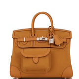 Hermes Birkin Cargo 25 Desert/Sesame Swift and Toile Canvas Palladium Hardware - Payment 2 for SS