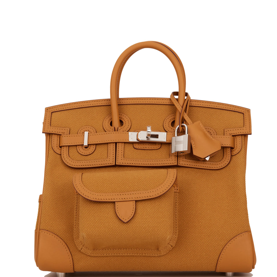 Hermes Birkin Cargo 25 Desert/Sesame Swift and Toile Canvas Palladium Hardware - Payment 1 for SS