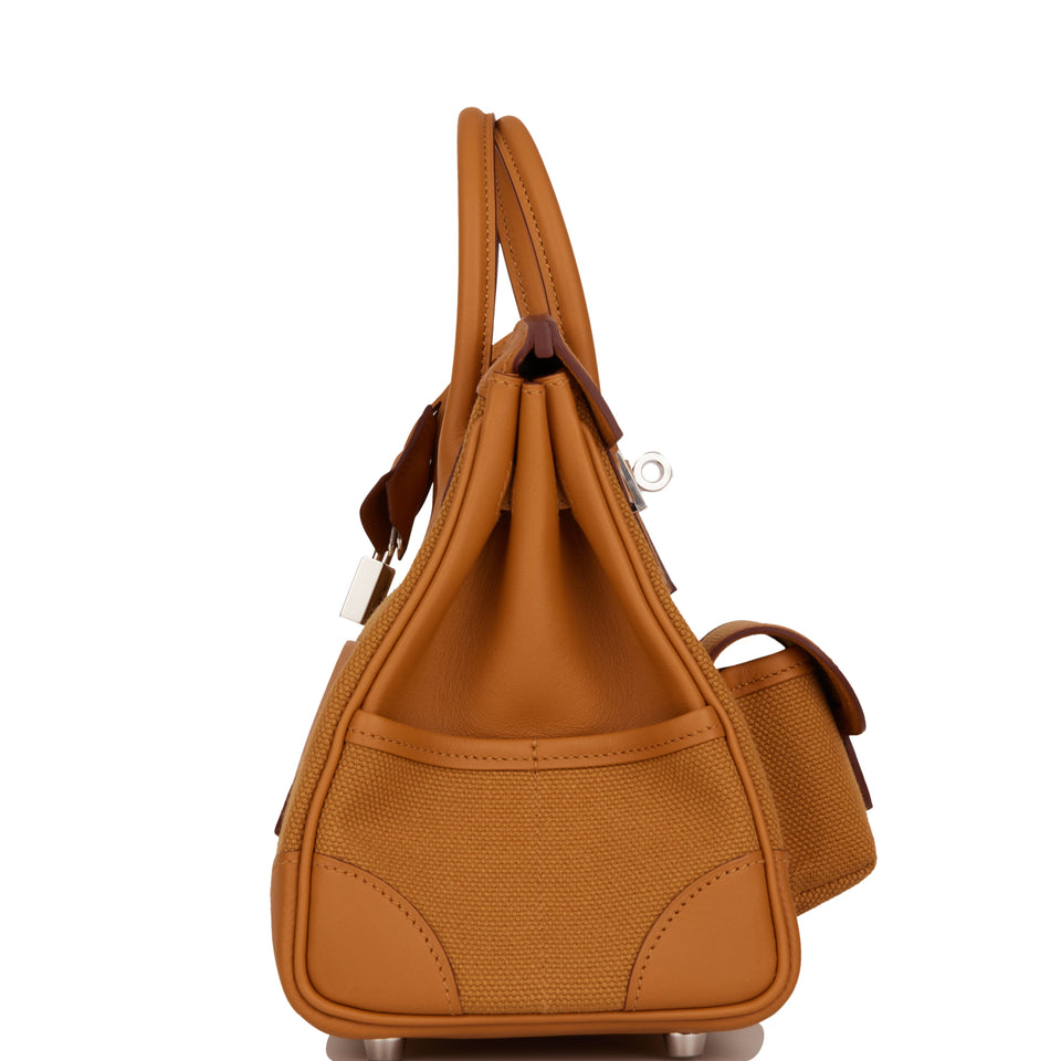 Hermes Birkin Cargo 25 Desert/Sesame Swift and Toile Canvas Palladium Hardware - Payment 1 for SS
