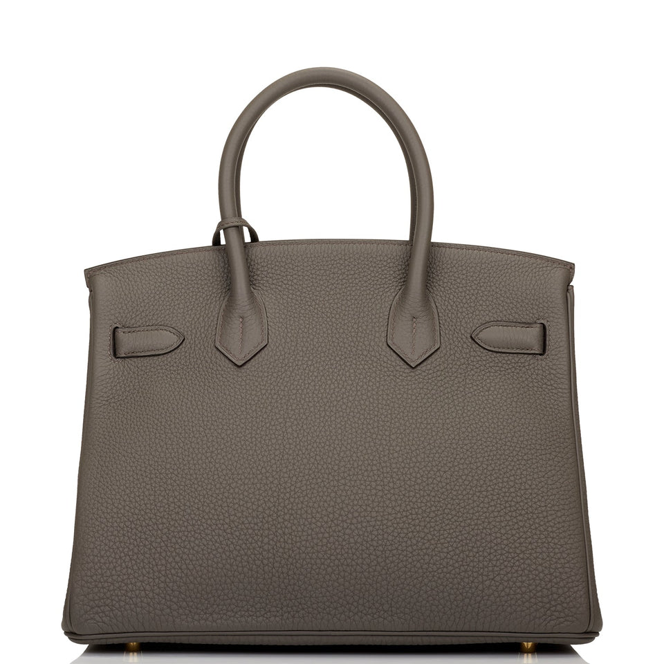 Hermes Birkin 30 Etain Togo Gold Hardware