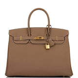 Hermes Birkin 35 Etoupe Togo Gold Hardware
