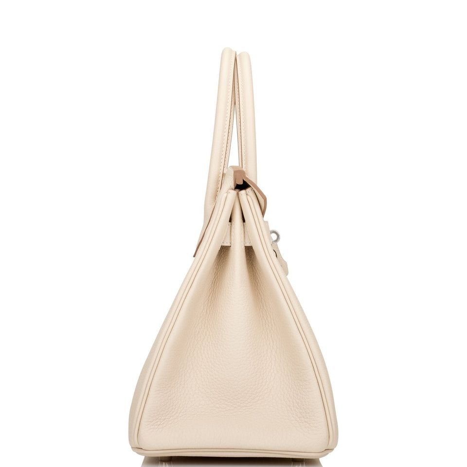 Hermes Birkin 30 Craie Togo Palladium Hardware