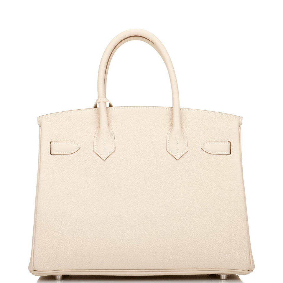 Hermes Birkin 30 Craie Togo Palladium Hardware