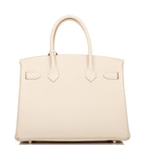 Hermes Birkin 30 Craie Togo Palladium Hardware