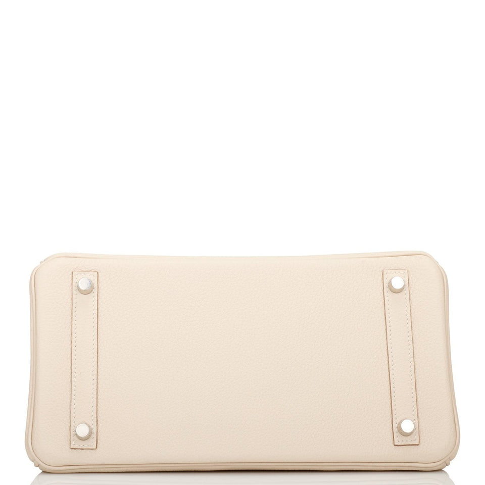 Hermes Birkin 30 Craie Togo Palladium Hardware